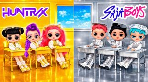 K-Pop Охотницы на Демонов# Huntrix в золотой и серебряной школе!