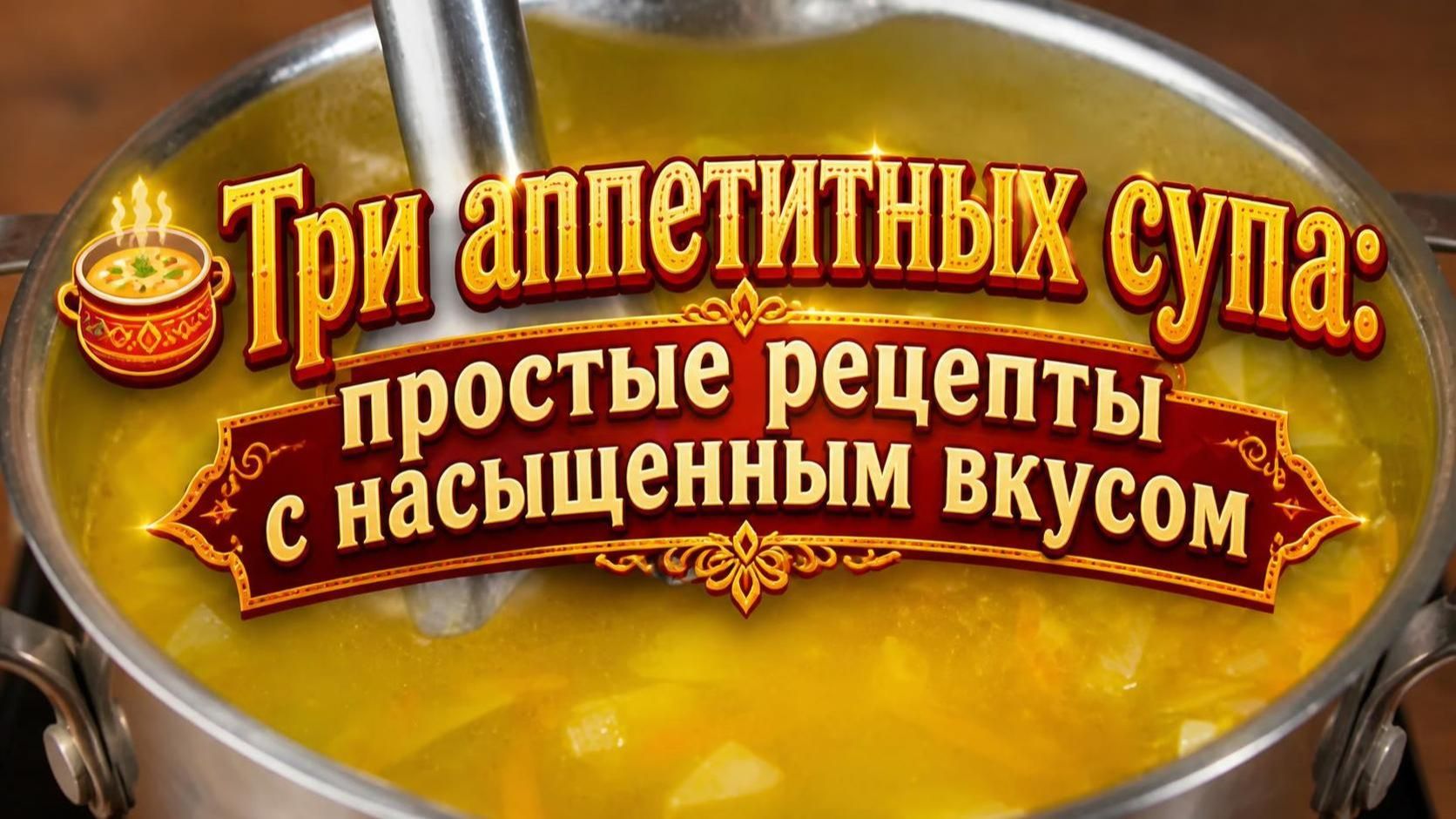 🍲 Три аппетитных супа_ простые рецепты с насыщенным вкусом
