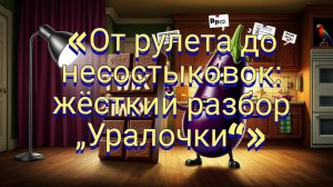 09-08-2026«От рулета до несостыковок: жёсткий разбор „Уралочки“»