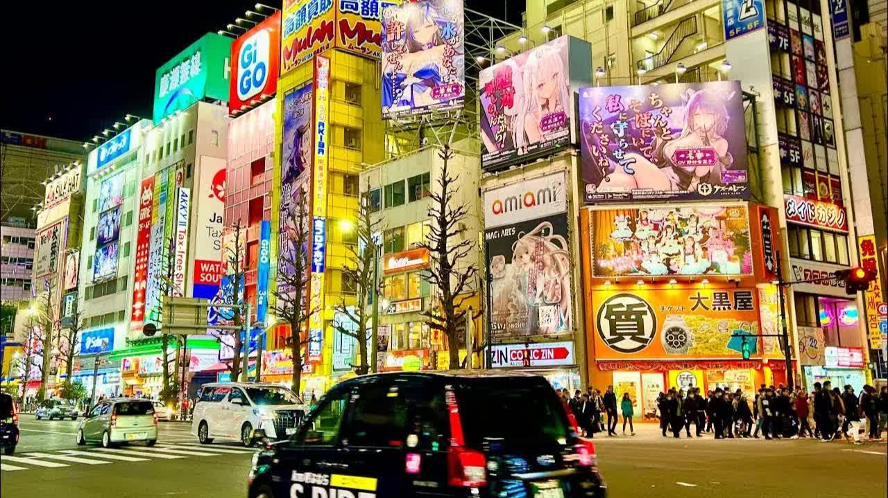 Akihabara Night Walk Tokyo 🇯🇵 Anime Streets & Neon Lights