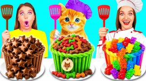 Кулинарный Челлендж# Я против Бабушки с Котиком # Битвы с Едой