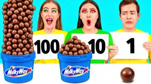 100 Слоев Еды Челлендж # Смешные Кулинарные Трюки