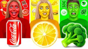 24 Часа Едим Еду Одного Цвета Челлендж # Смешные Челленджи с Едой от Funny DO Challenge