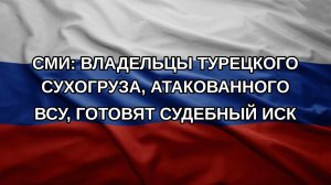 СМИ: владельцы турецкого сухогруза, атакованного ВСУ, готовят судебный иск