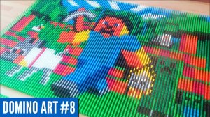 ОГРОМНЫЙ АРТ ПО MINECRAFT ИЗ 6600 ДОМИНО | Domino Art #8