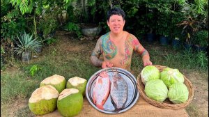 Рыба, приготовленная с капустой и кокосовой водой, — это уникальное и очень вкусное блюдо