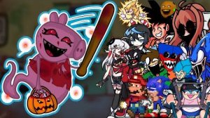 FNF Bacon (Vs Cannival Ghost) - But Different Characters Sing It🎵 Everyone(Muddy Puddles Funkin')