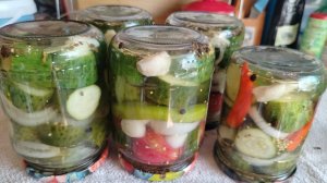 Огурчики по польский, с пикантным вкусом.