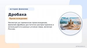 Фамилия Дробаха: происхождение, значение и склонение