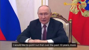 Putin commended the courage of construction workers working in Novorossiya and Donbas