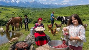 Nomadic life in northern Iran: Making fresh cheese and a unique traditional feast in the mountains