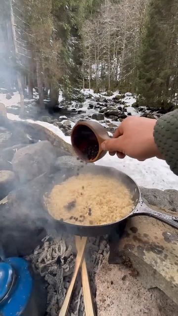 🐟  Готовим плов с анчоусами на плитке