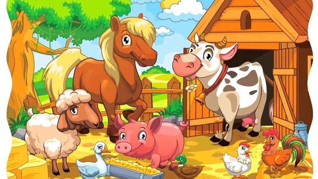 Веселая ферма, развивающие игры для детей.