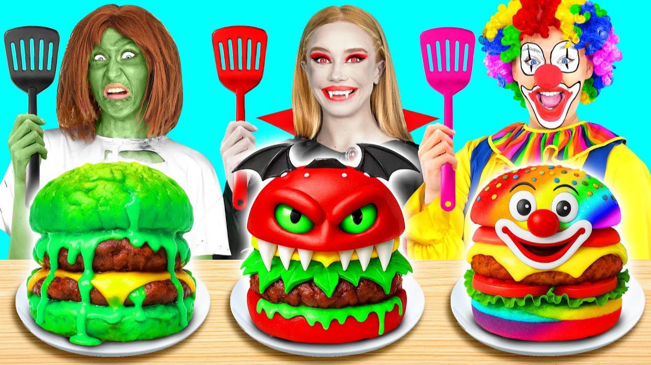 Кулинарный Челлендж# Вампир Vs Клоун Vs Зомби