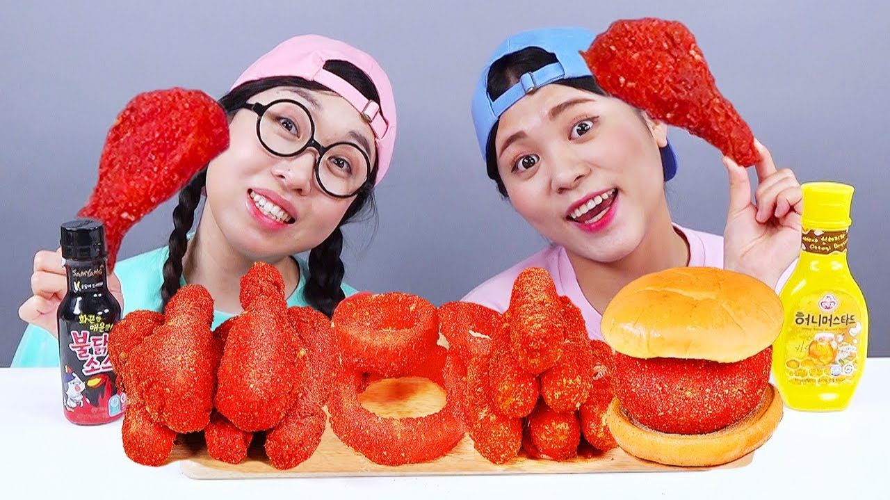 Читос Куриный хот-дог Мукбанг