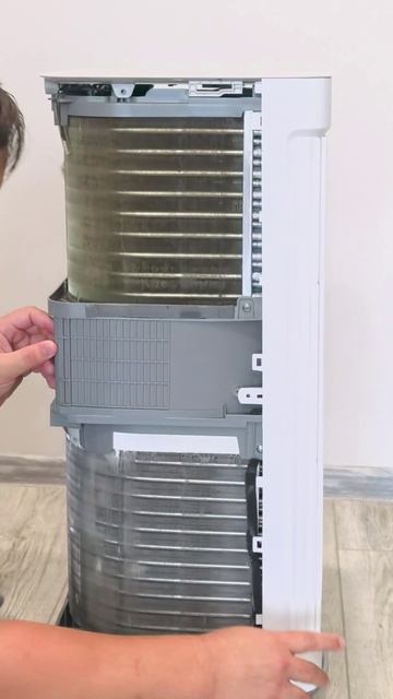 Как снять переднюю крышку с мобильного кондиционера DEXP AC-PA09MD/W