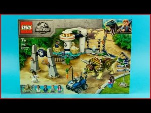 LEGO JURASSIC WORLD 75937 Ярость Трицератопса — Конструктор. Распаковка.