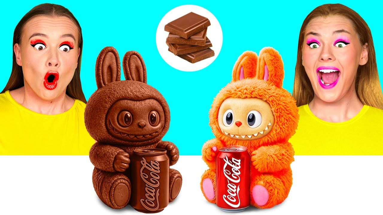 Челлендж. Шоколадная Еда Vs Настоящая еда # Вкусные Кухонные Лайфхаки от TeenTeam Challenge