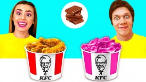 Мармеладная Еда против Обычной Еды Челлендж # Потрясающие Кухонные Лайфхаки от Ideas4Fun Challe