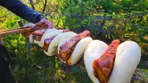 Свиная грудинка на костре — вкуснее не бывает