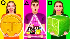 Геометрический Челлендж с Едой # Эпичные Кулинарные Лайфхаки от MeMeMe Challenge