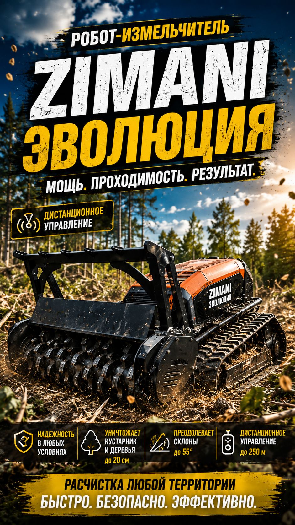 Как мы измельчали лес) лесной мультик от компании ZIMANI #gardenstock #дача #косилка #дом #мульчер