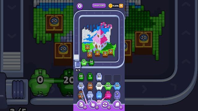 Прохождение 1249 уровня Pixel Flow