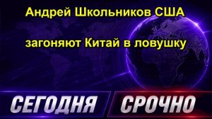 Андрей Школьников США загоняют Китай в ловушку