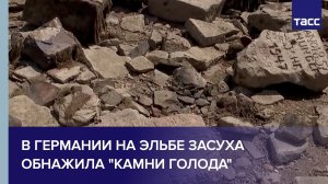 В Германии на Эльбе засуха обнажила «камни голода»