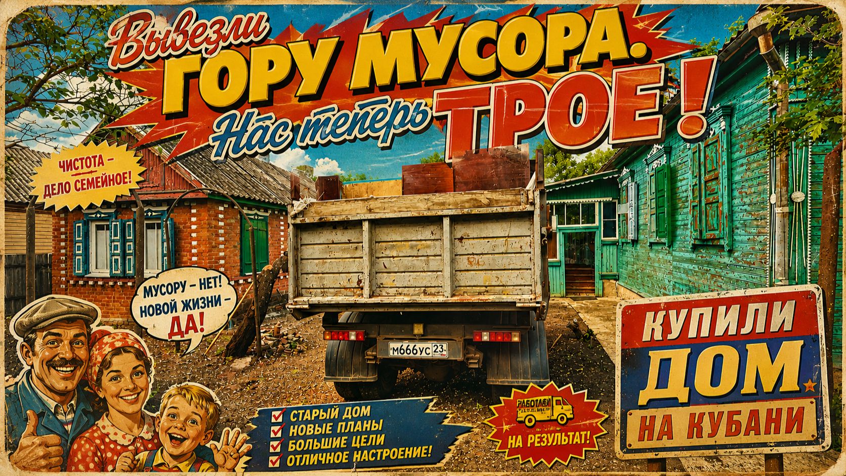 Вывезли гору мусора. Нас теперь ТРОЕ! ДОМ НА КУБАНИ #7