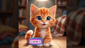 Котёнок рассказывает как провёл день