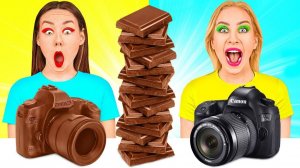 Челлендж. Шоколадная еда vs. Настоящая еда #3 # Смешные розыгрыши от BooBoom Challenge