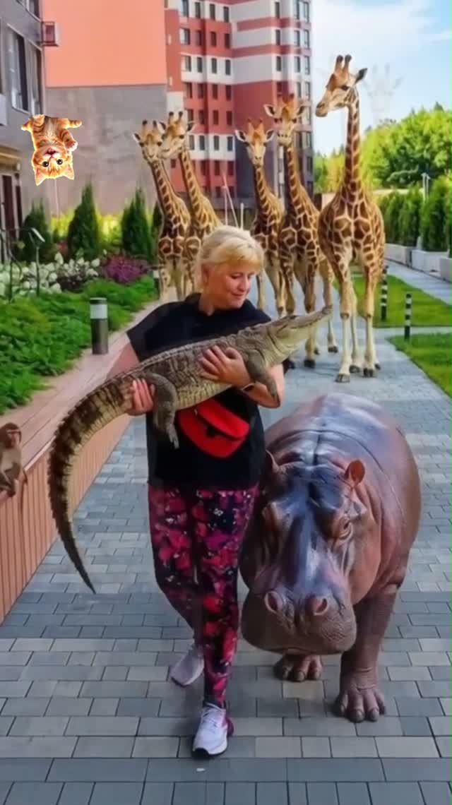 КРОКОДИЛ#БЕГЕМОТ#ПРОГУЛКА#ШУТКА#КЛИП#
