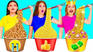 Бедная vs Богатая vs Ультра Богатая еда Челлендж # Смешные Кулинарные Войны от
