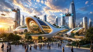 Золотые Города Будущего 2150 | Расслабляющее Sci-Fi Путешествие по Природе и Инновациям