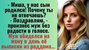 Истории из жизни/Муж обиделся на жену в день её выписки из роддома/Аудиорассказы жизненные