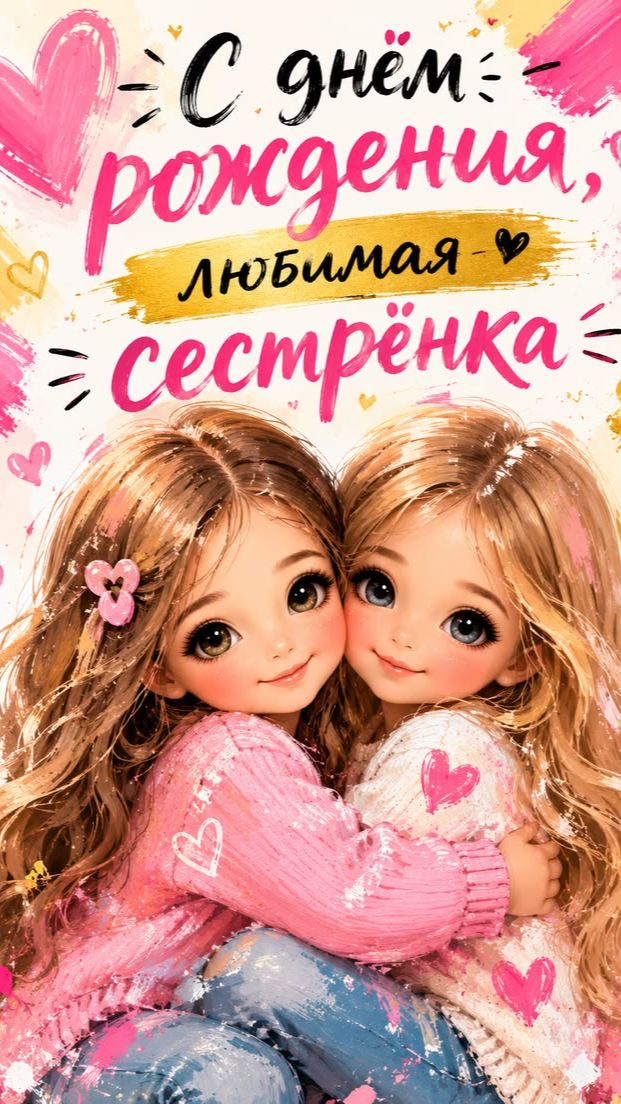 Сестричка, с днем рождения! Ты — наша радость и гордость 💖