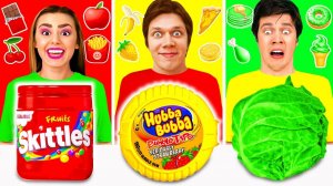 24 Часа Едим Еду Одного Цвета Челлендж # Безумная Кулинарная Битва от Ideas4Fun Challenge