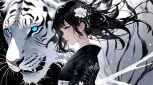Коллаборация с моими готическими любимками🫶🩶🖤💜🩵💙🐯🐺