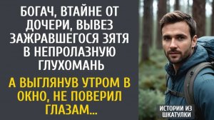 Истории из жизни Богач, втайне от дочери, вывез зажравшегося зятя в непролазную глухомань…