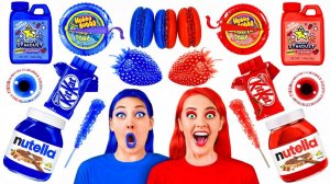 Красная еда vs Синяя еда Челлендж # Смешные Челленджи с Fun Fun Challenge