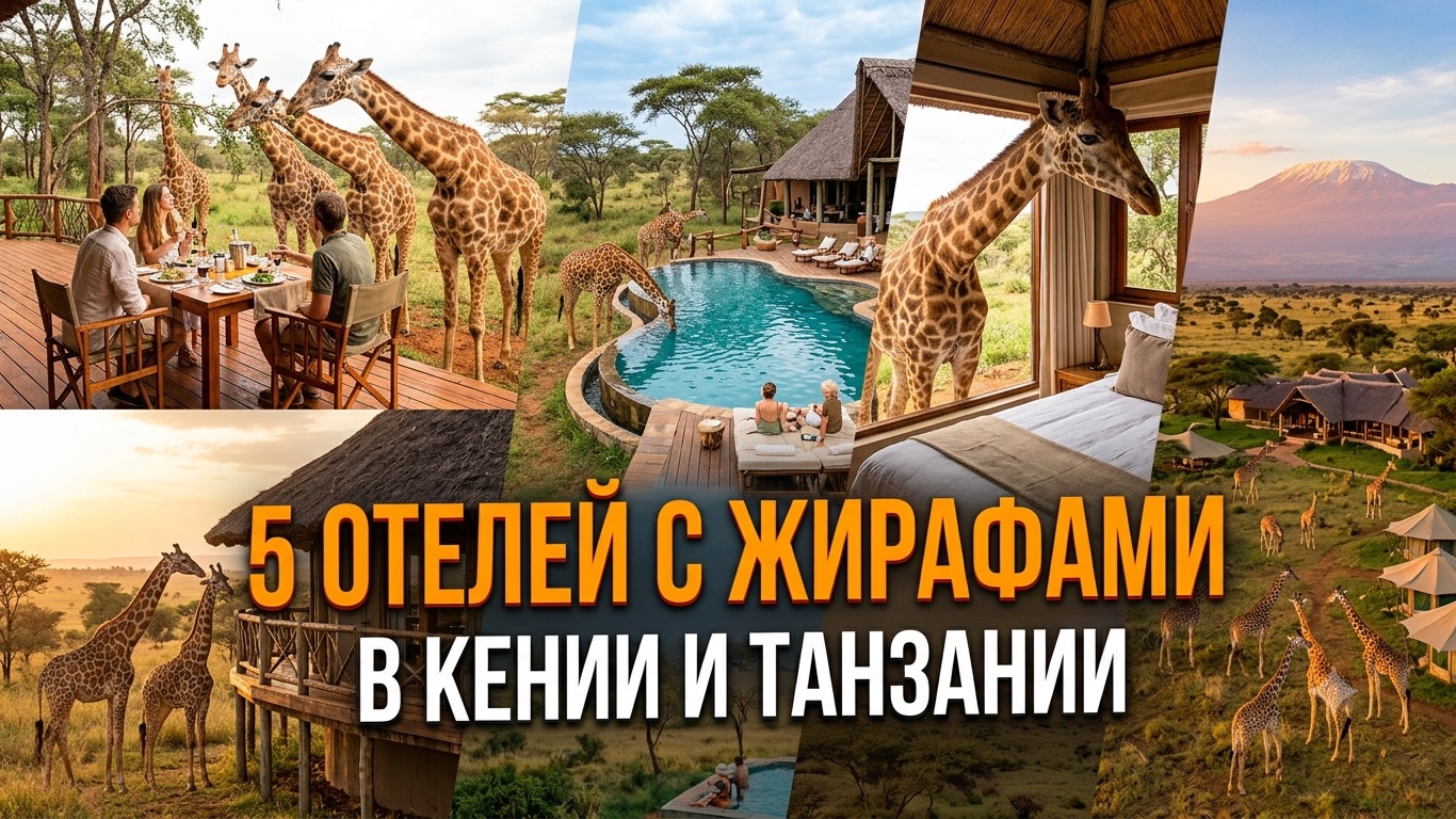 5 ОТЕЛЕЙ С ЖИРАФАМИ В ТАНЗАНИИ И КЕНИИ