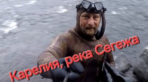 Подводная охота в Карелии, река Сегежа