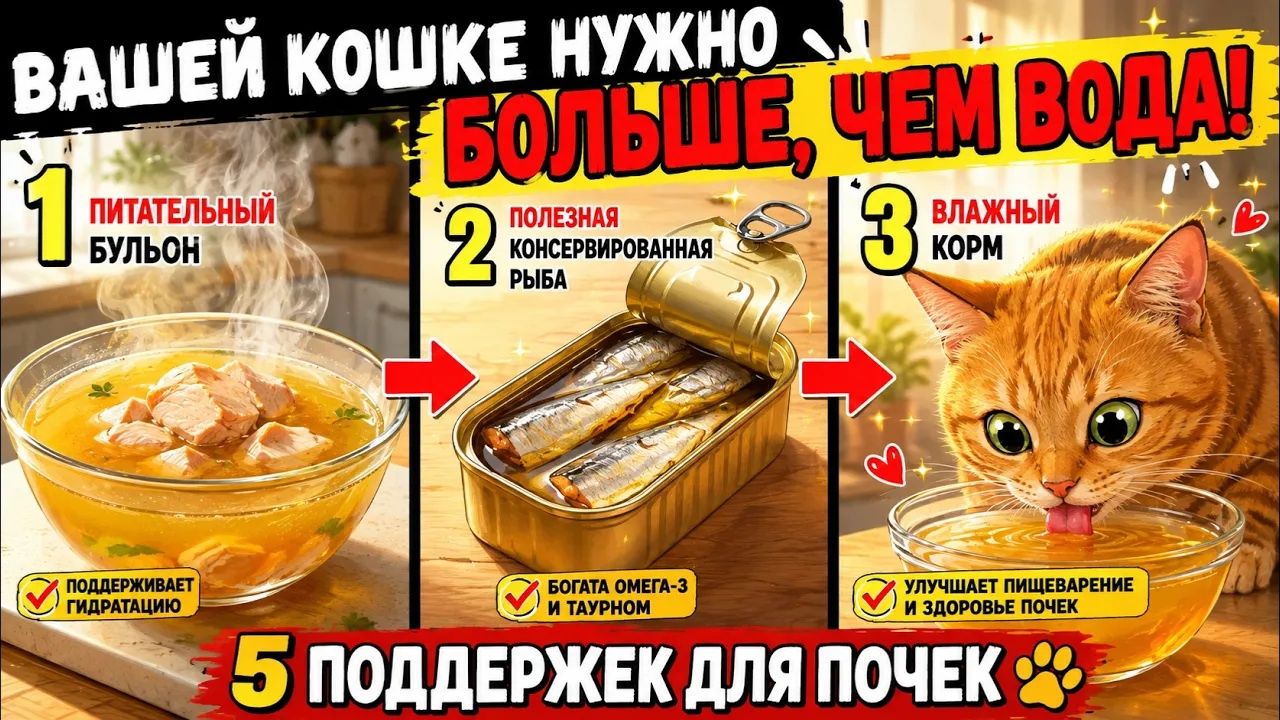Ваша Кошка Пьет Воду, Но Почки Сохнут？ 5 Напитков Из Кухни для Спасения Почек