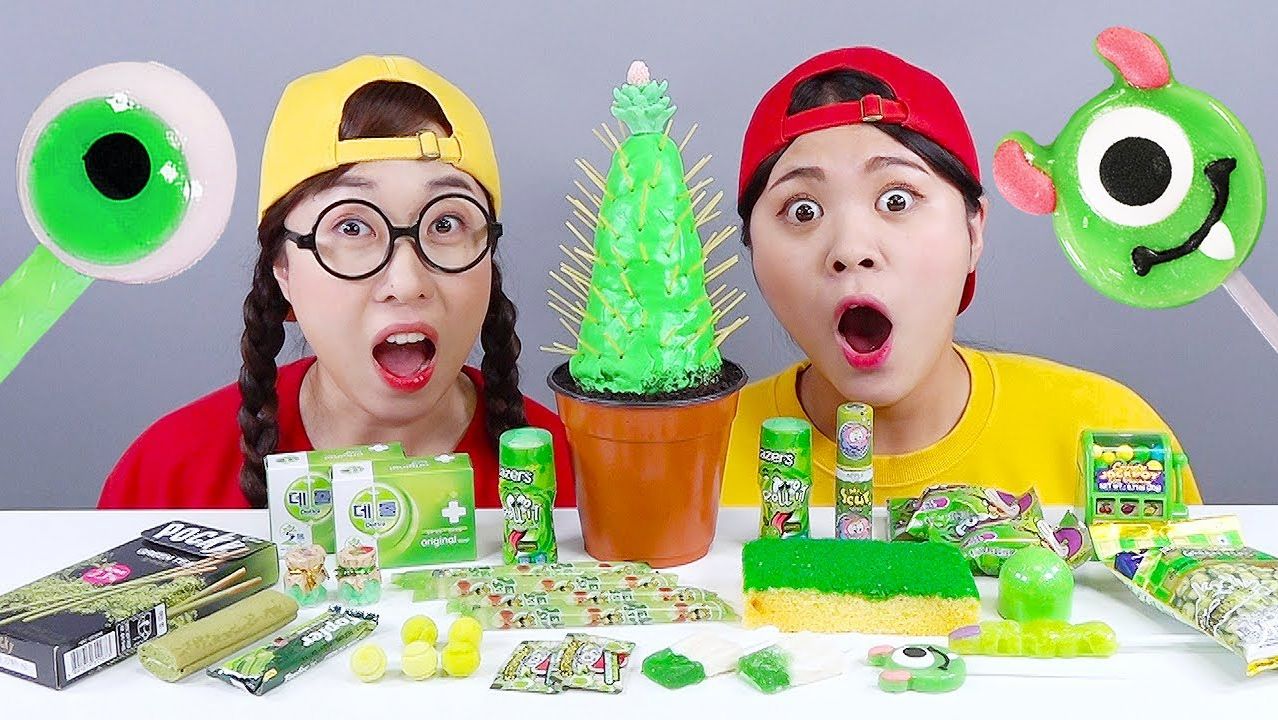 Десерт Green Food Мукбанг