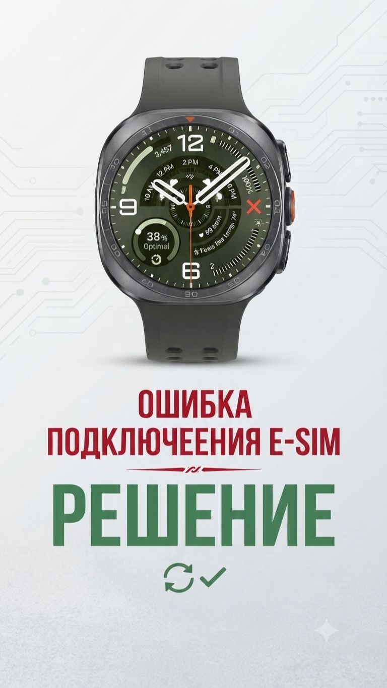 Как добавить E-Sim на Galaxy Watch Ultra 2, Watch 9 если пишет, что оператор не поддерживает