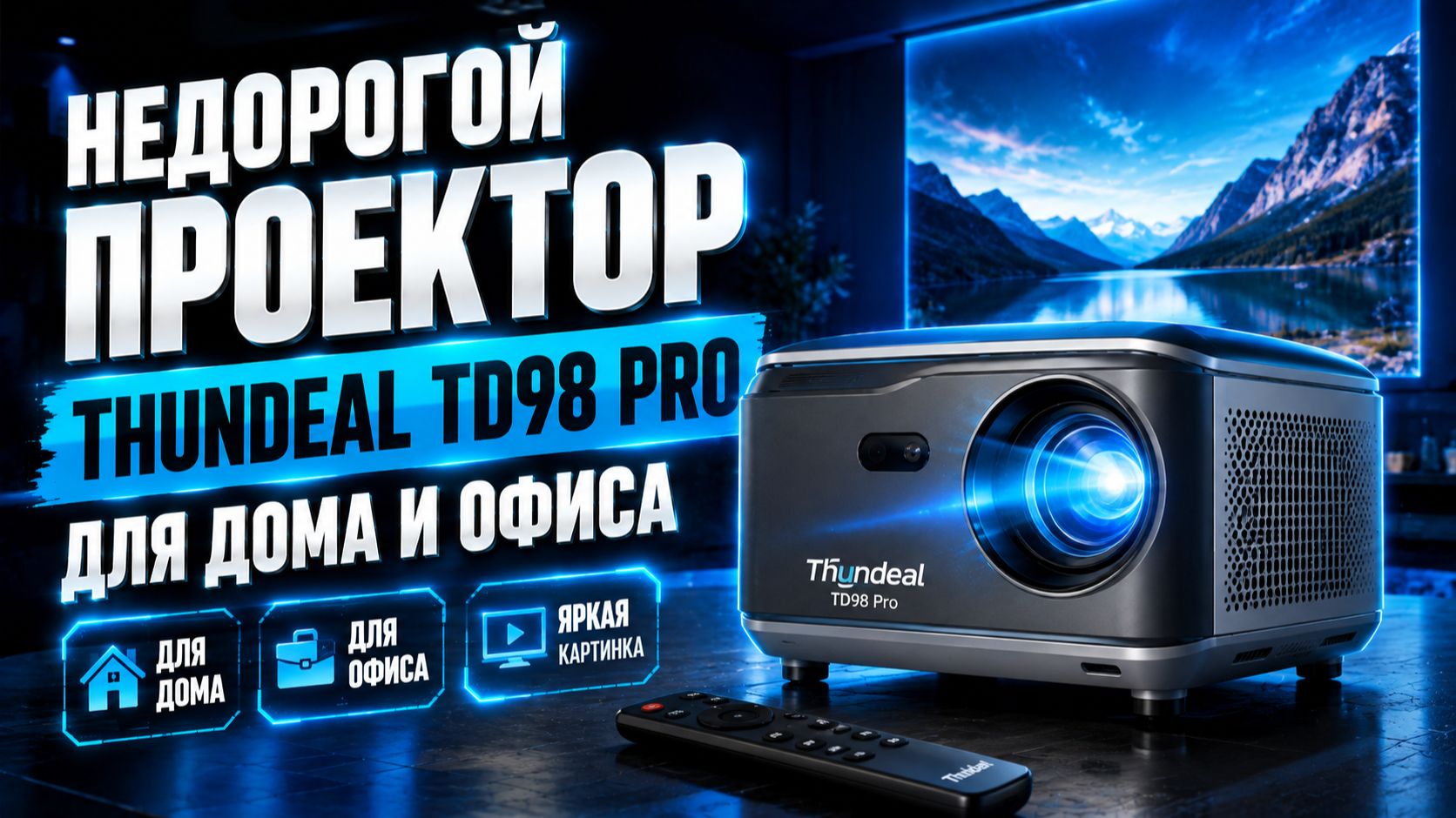 Недорогой проектор Thundeal TD98 Pro для домашнего и офисного использования