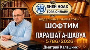 «Шофтим» 5786/2026. Недельные главы Торы - Парашат а-шавуа | Дмитрий Калашник