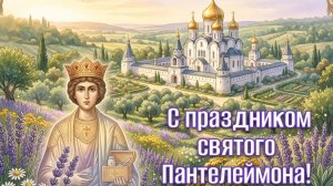 С днём святого Пантелеймона целителя. Красивая музыкальная открытка.