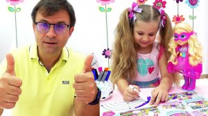 Диана и Папа играют с новым детским журналом Love, Diana! _ Чем занять ребенка